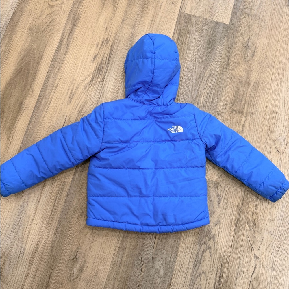 The North Face Kids Blue Puffer Jacket with Hood